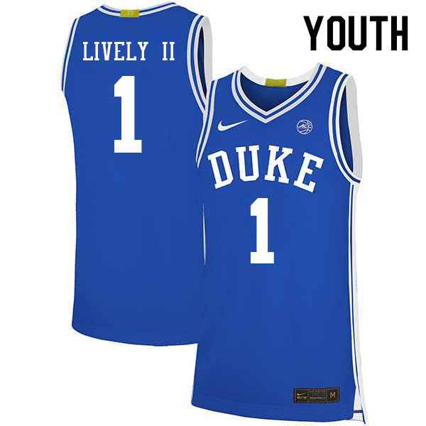 Youth #1 Dereck Lively II Duke Blue Devils 2022-23 College Stitched Basketball Jerseys Sale-Blue